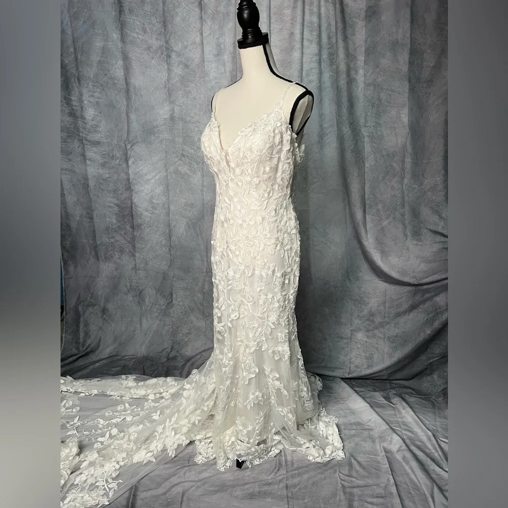 Allure Bridals Sand/Ivory/Nude Wedding Gown Style 9716 - Size 14 - Picture 6 of 16